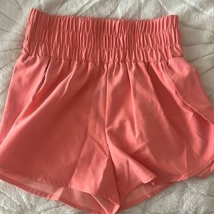 light coral high rise athletic shorts never worn